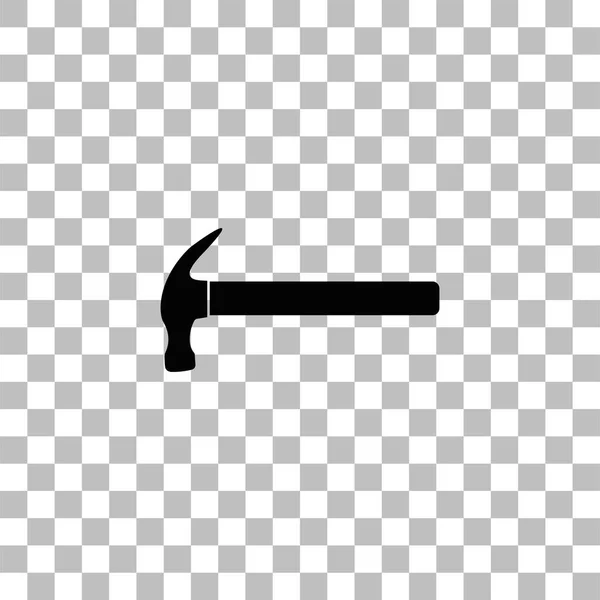 Hammer ikonen platta — Stock vektor