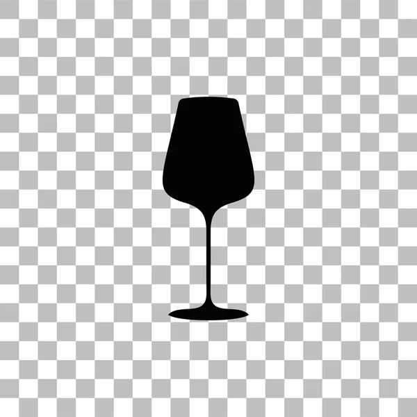 ワインまたはシャンペンのためのガラスコップのアイコンフラット — ストックベクタ