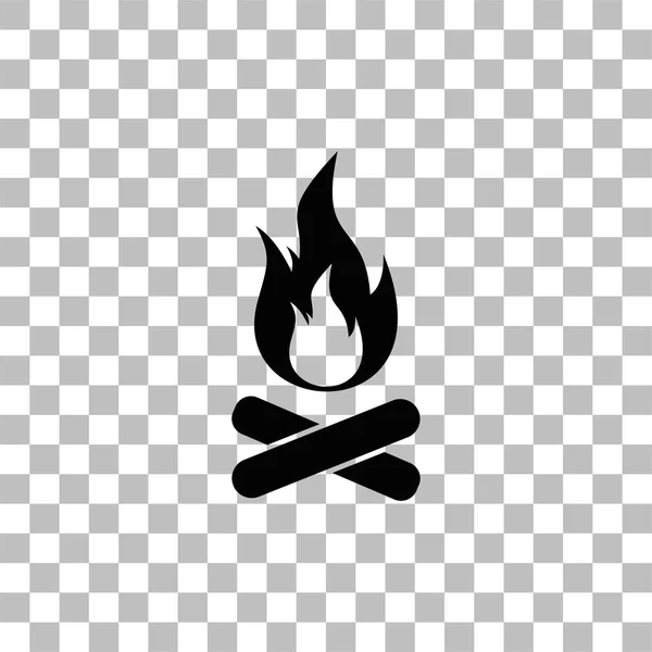 Ognisko, ognisko ikona płaskie — Wektor stockowy