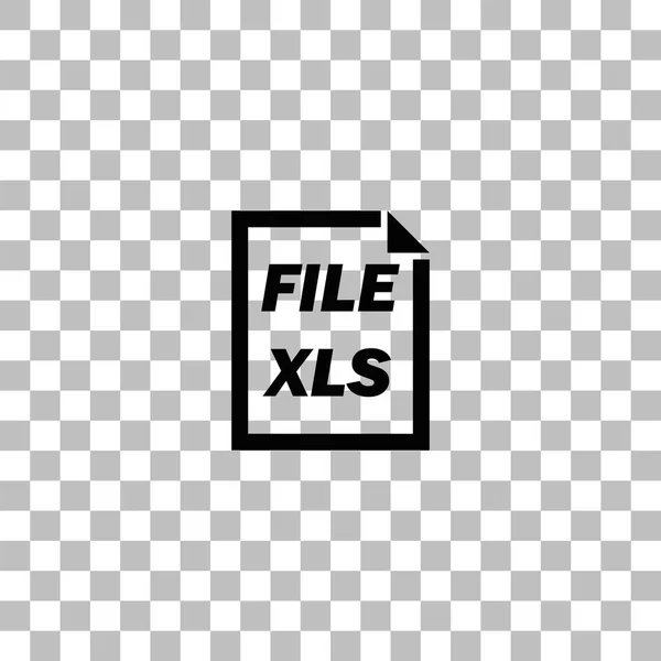 XLS Icono de archivo plano — Vector de stock