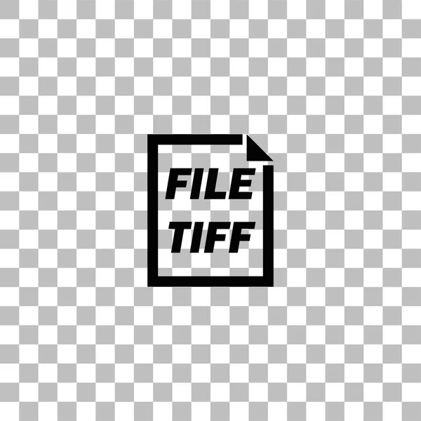Tiff 파일 아이콘 플랫 — 스톡 벡터