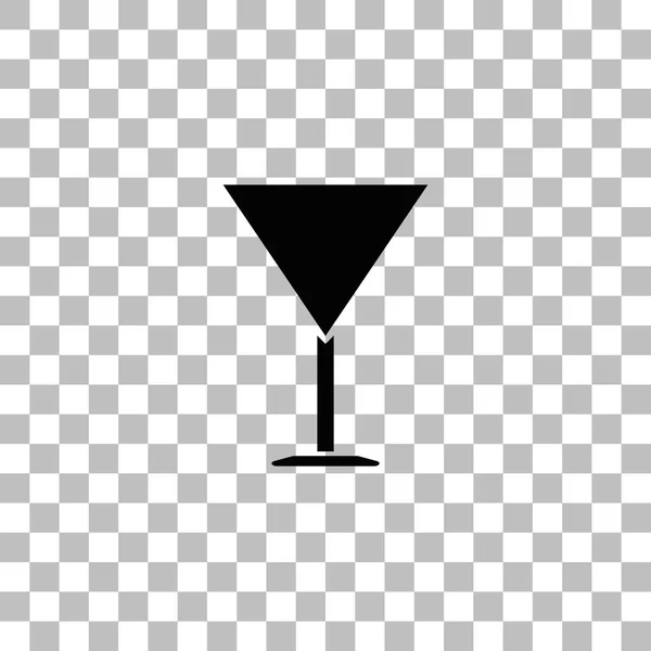 Martiniglas pictogram plat — Stockvector