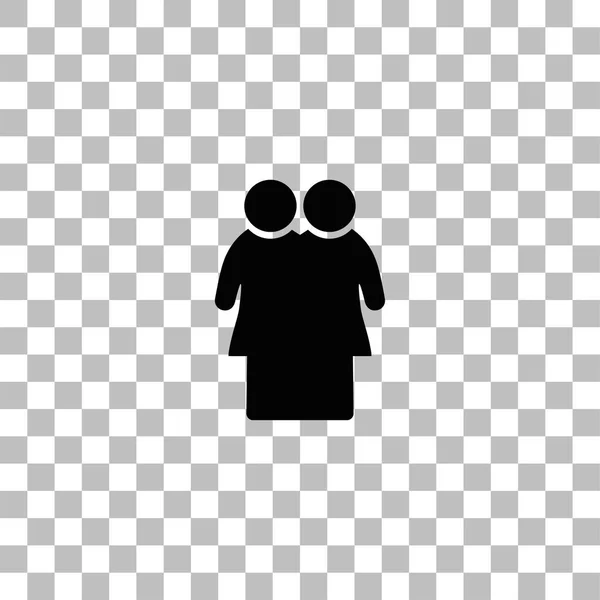 Lesbianas icono plana — Vector de stock