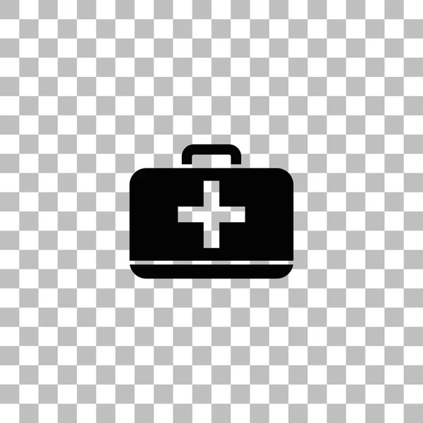 First aid kit icon flat — Stock Vector