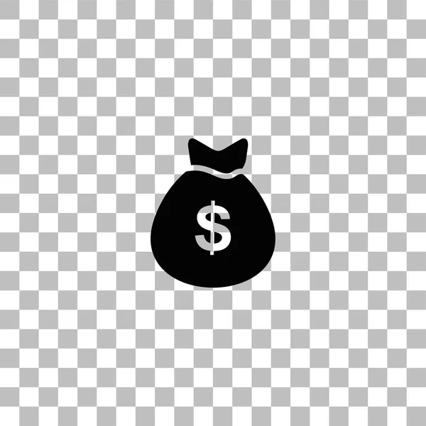 Icône argent plat — Image vectorielle