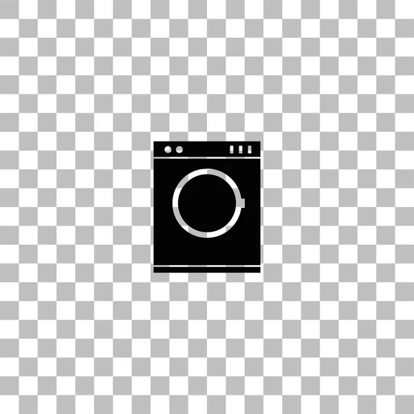Máquina de lavar roupa ícone plana — Vetor de Stock