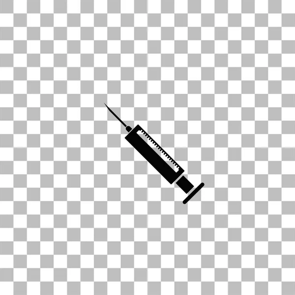 Syringe icon flat — Stock Vector