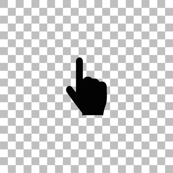 Icono del cursor de mano plano — Vector de stock