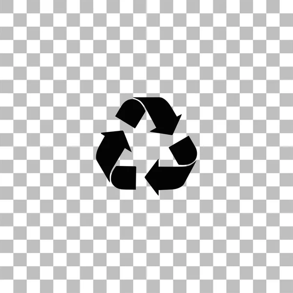 Recycle arrow icon flat — Stock Vector