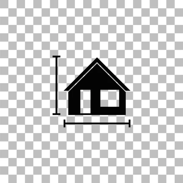 平的房子计划图标 免版税图库插图