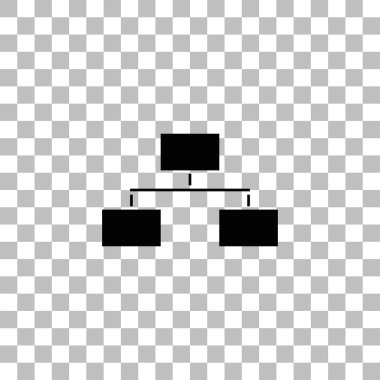 Akış çizelgesi simgesi düz