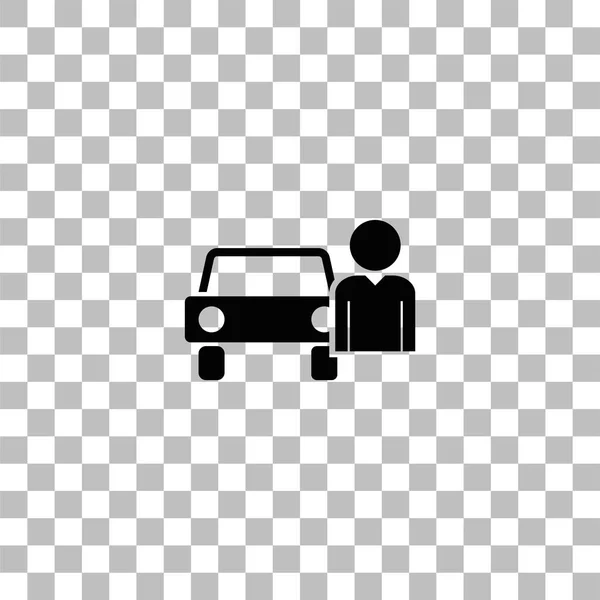 Driver icon flat — Stock Vector