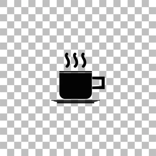 Taza de café icono plana — Archivo Imágenes Vectoriales