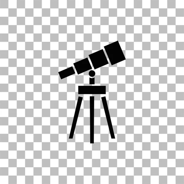 Ícone do telescópio plano — Vetor de Stock