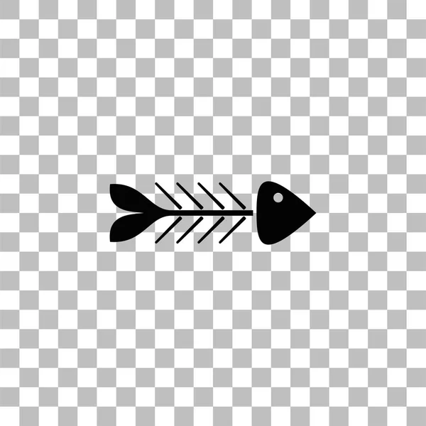 Fishbone icon flat — Stock Vector