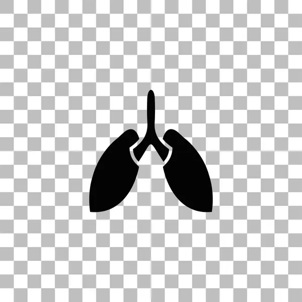 肺アイコン フラット — ストックベクタ
