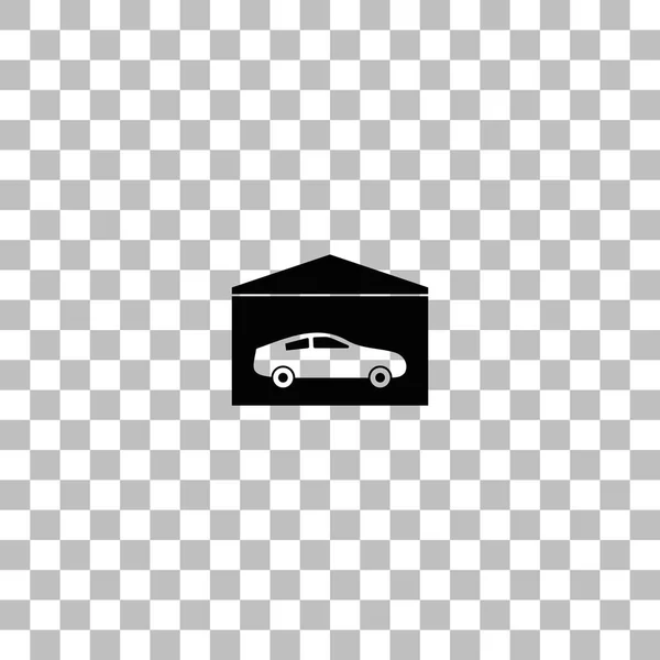 Garage ikona plochý — Stockový vektor