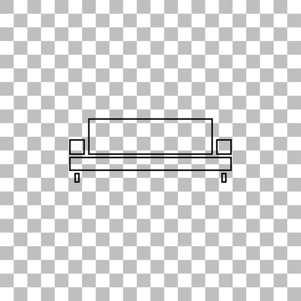 平らなソファーのアイコン — ストックベクタ