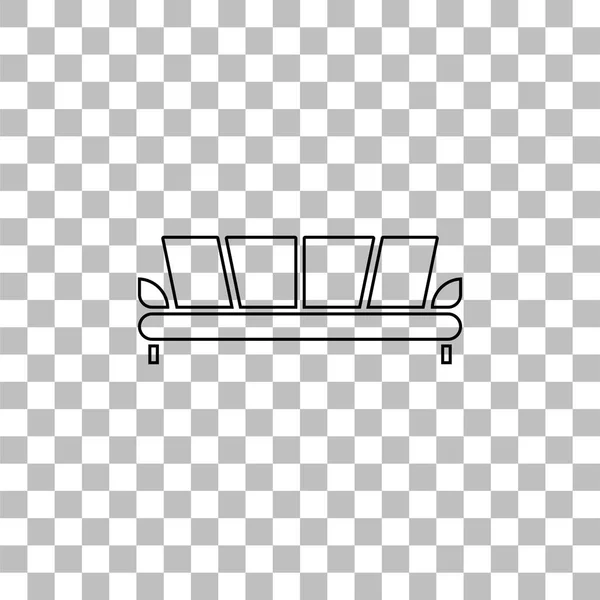 Soffa ikonen platt — Stock vektor