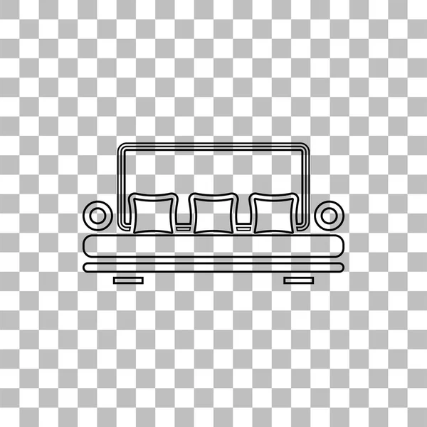 Sofa icon flat — Stock Vector