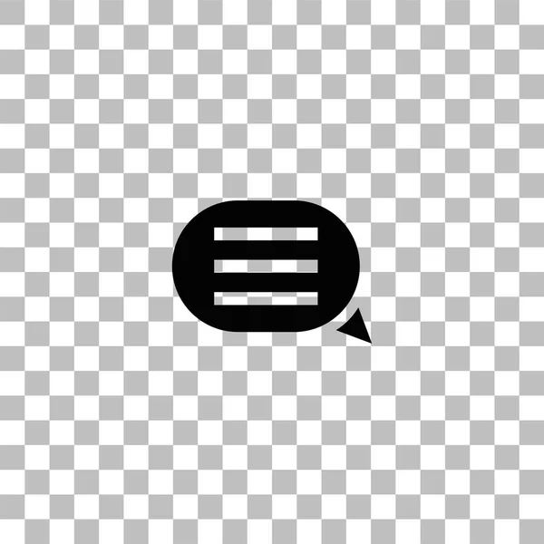 Chat pictogram plat — Stockvector