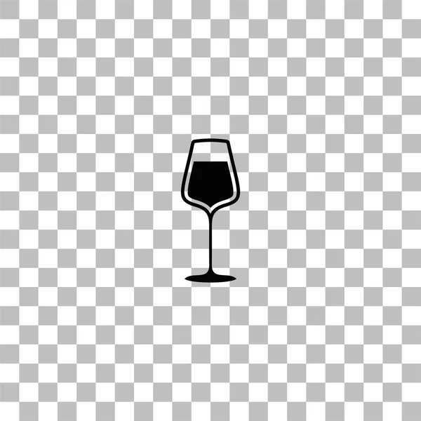Wijnglas pictogram plat — Stockvector