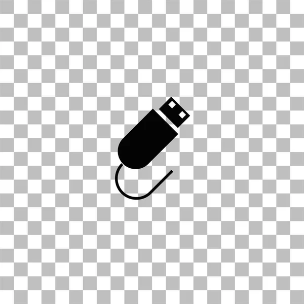 Usb ícone plug plana —  Vetores de Stock