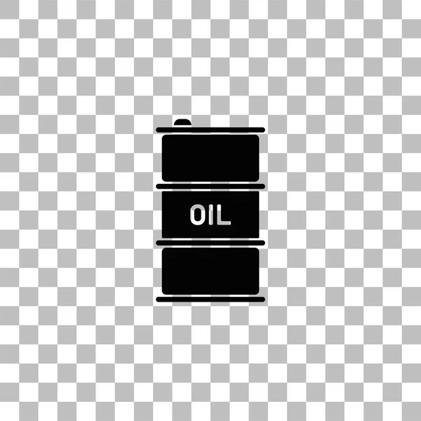 Ствол нафти значок плоский — стоковий вектор