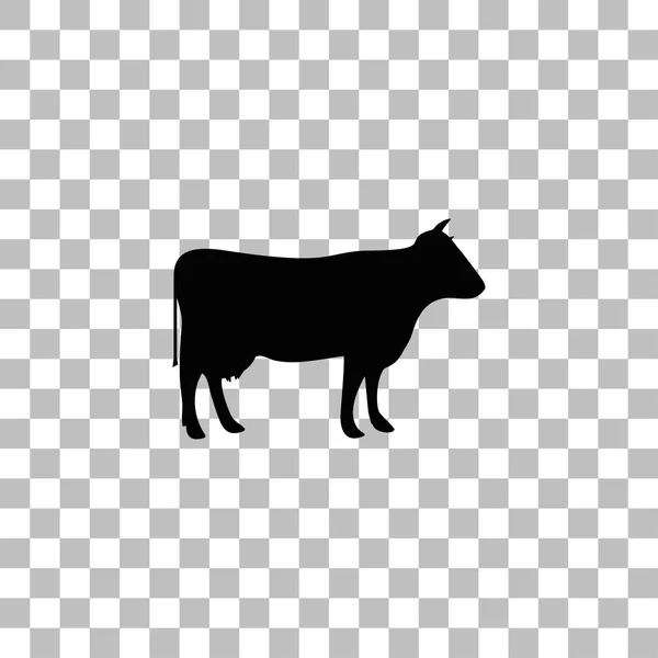 Ícone de vaca plana — Vetor de Stock