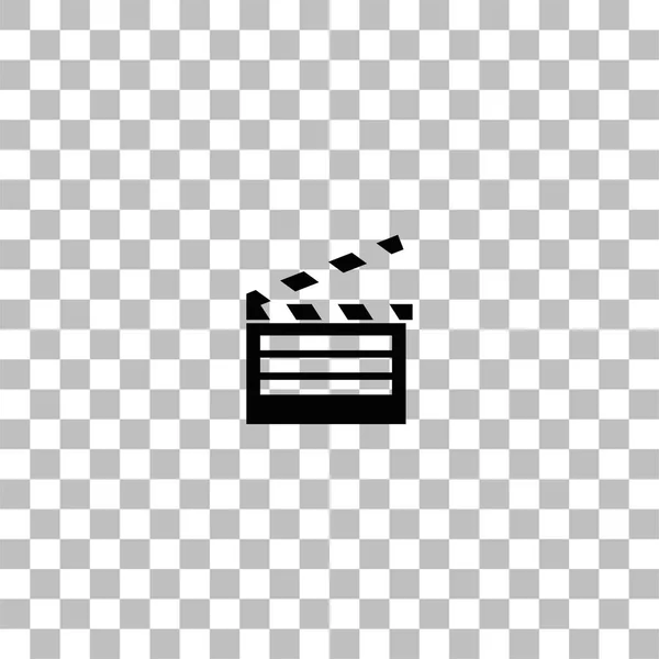 Filmové klapky ikona plochý — Stockový vektor