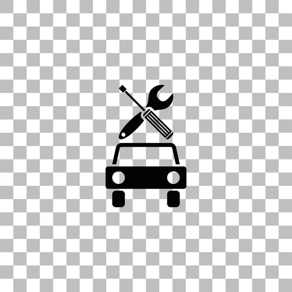 Car service icon flat — Stock Vector