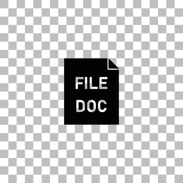 Doc ファイルのアイコン フラット — ストックベクタ