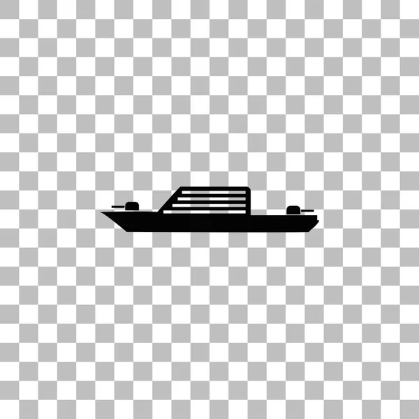 Oorlogsschip pictogram plat — Stockvector