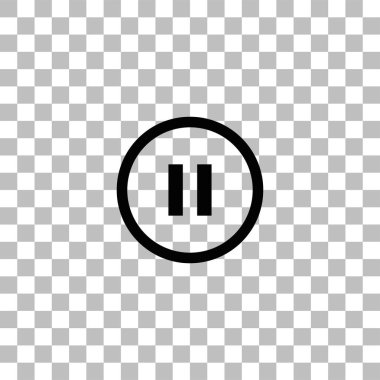 Duraklat düğmesi simgesi düz