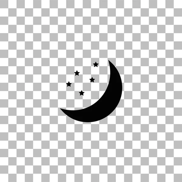 Pictogram van de maan plat — Stockvector