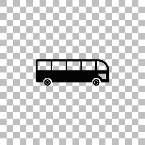 Bus pictogram plat — Stockvector