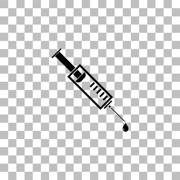 Ícone de vacinação plano — Vetor de Stock