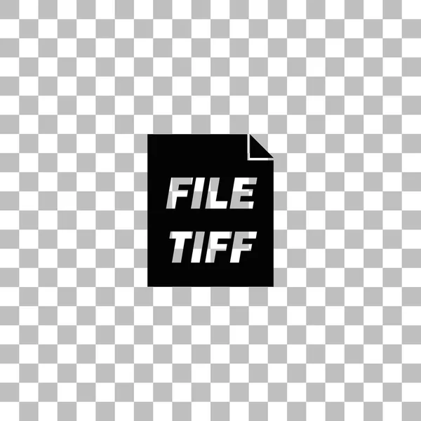 Tiff 파일 아이콘 플랫 — 스톡 벡터