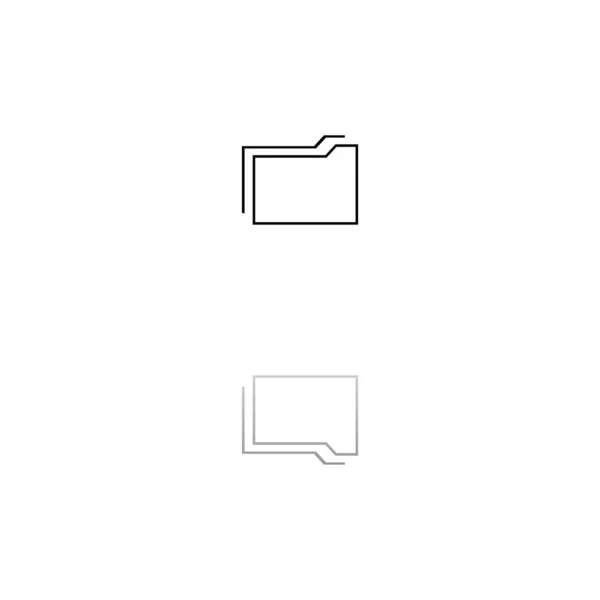 Ordner Schwarzes Symbol Auf Weißem Hintergrund Einfache Illustration Flat Vector — Stockvektor