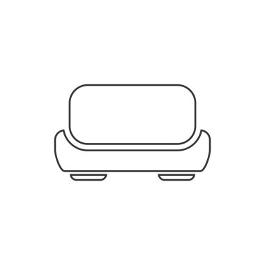 Kanepe. Beyaz arkaplanda Siyah Simge Düzlüğü