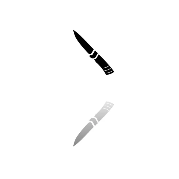 Knife Black Symbol White Background Simple Illustration Flat Vector Icon — Stock Vector