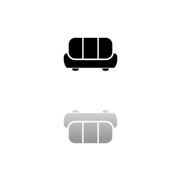 Divano Simbolo Nero Sfondo Bianco Una Semplice Illustrazione Icona Vettoriale — Vettoriale Stock