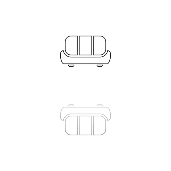Sofa Black Symbol White Background Simple Illustration Flat Vector Icon — Stock Vector