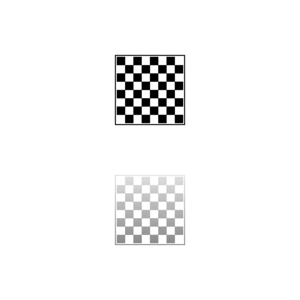 Leeres Schachbrett Schwarzes Symbol Auf Weißem Hintergrund Einfache Illustration Flat — Stockvektor