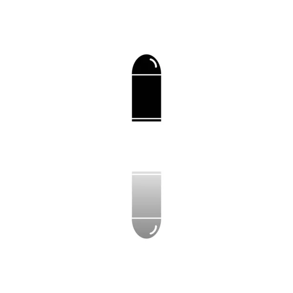Kulka Černý Symbol Bílém Pozadí Jednoduchá Ilustrace Plochá Vektorová Ikona — Stockový vektor