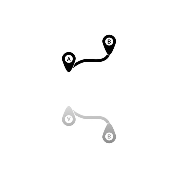 Gps Símbolo Negro Sobre Fondo Blanco Ilustración Simple Icono Vector — Archivo Imágenes Vectoriales