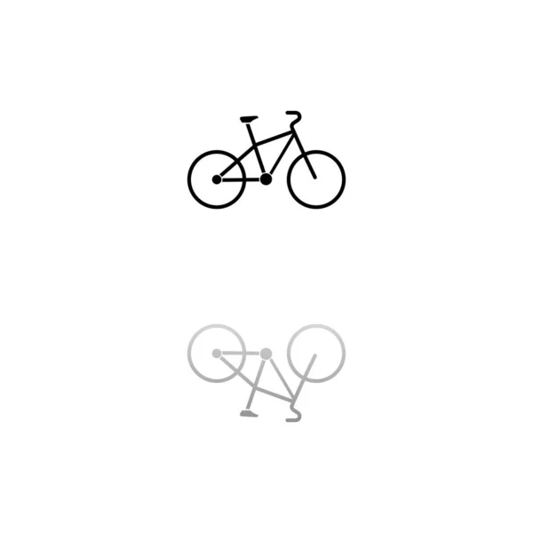 Fahrrad Schwarzes Symbol Auf Weißem Hintergrund Einfache Illustration Flat Vector — Stockvektor