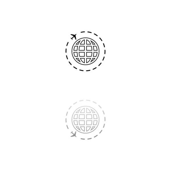 Utazás Fekete Szimbólum Fehér Háttérrel Egyszerű Illusztráció Lapos Vektor Ikon — Stock Vector
