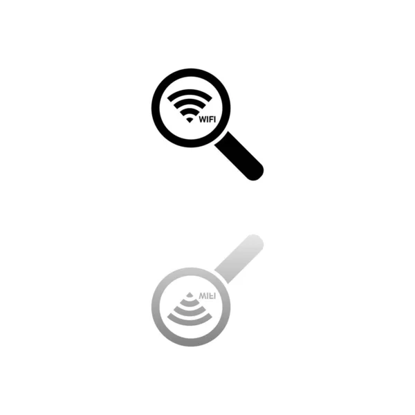 Recherche Connexion Symbole Noir Sur Fond Blanc Une Illustration Simple — Image vectorielle