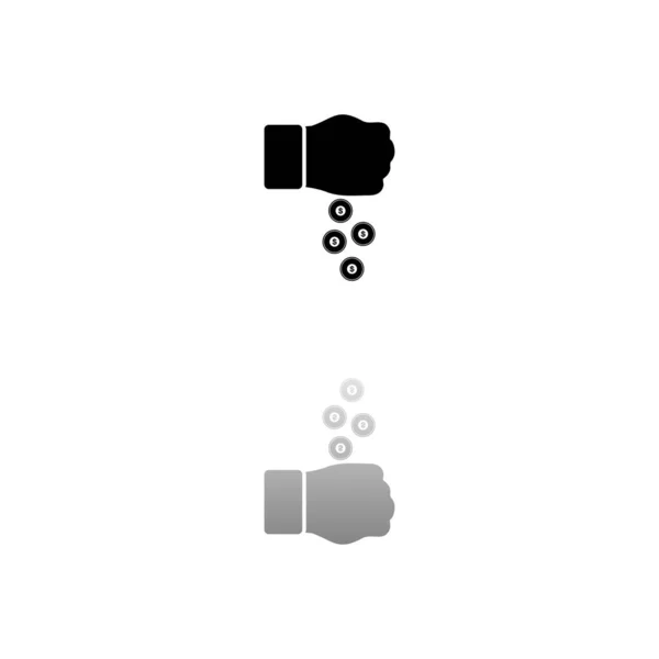Δωρεά Μαύρο Σύμβολο Λευκό Φόντο Απλή Απεικόνιση Επίπεδη Διανυσματική Εικόνα — Διανυσματικό Αρχείο